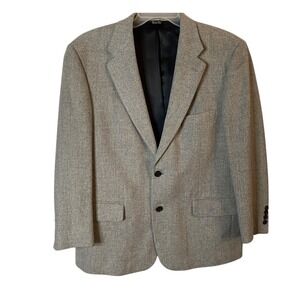 Marco Carelli Men's 42R Gray 100% Camel Hair Tailored Blazer Sport Coat Jacket